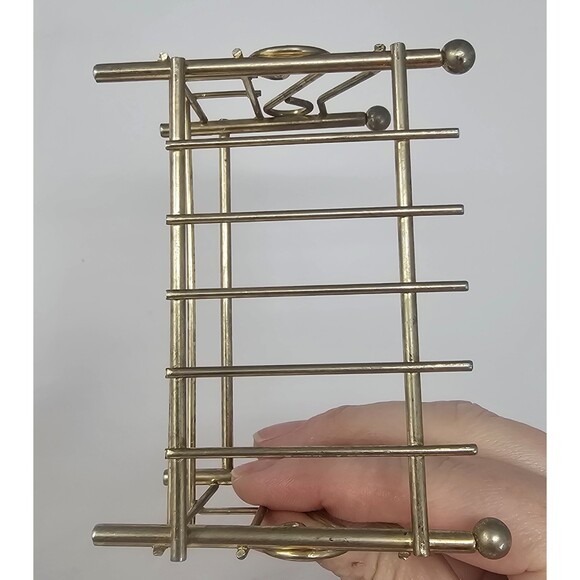 Vtg Dollhouse Miniature Faux Brass Day Bed Rocking Chair End Table Gold - Picture 2 of 8